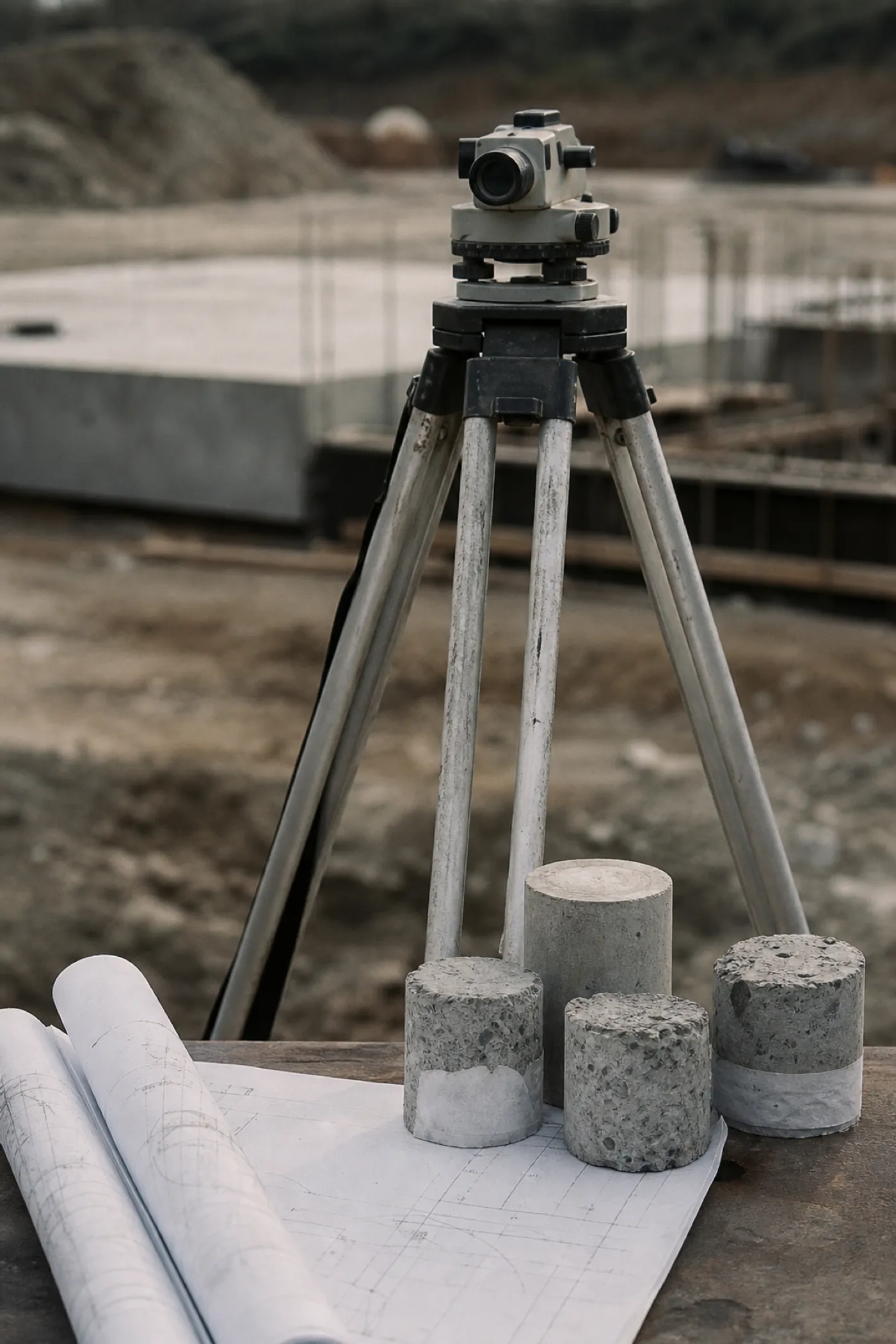 Survey level over civil drawings on site - professional indemnity for civil engineers