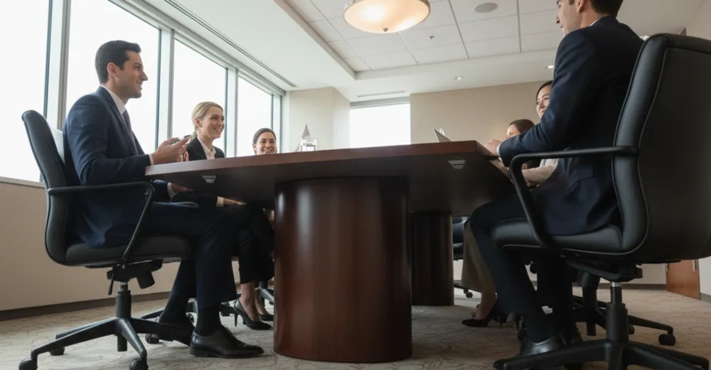 Directors and managers in a boardroom weighing up D&O insurance against a full Management Liability policy