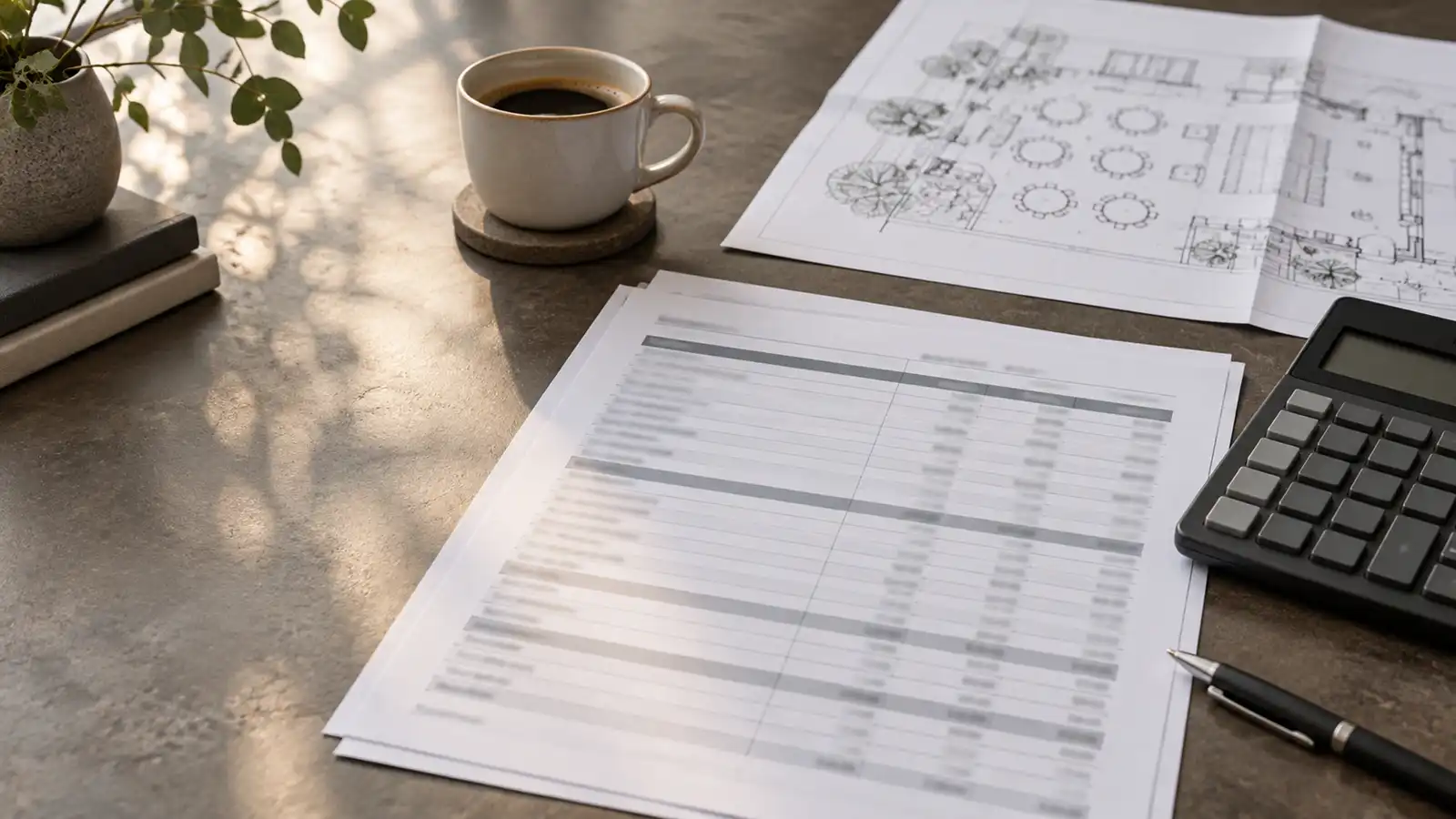 Event budget papers and calculator on a desk, the cost of event insurance