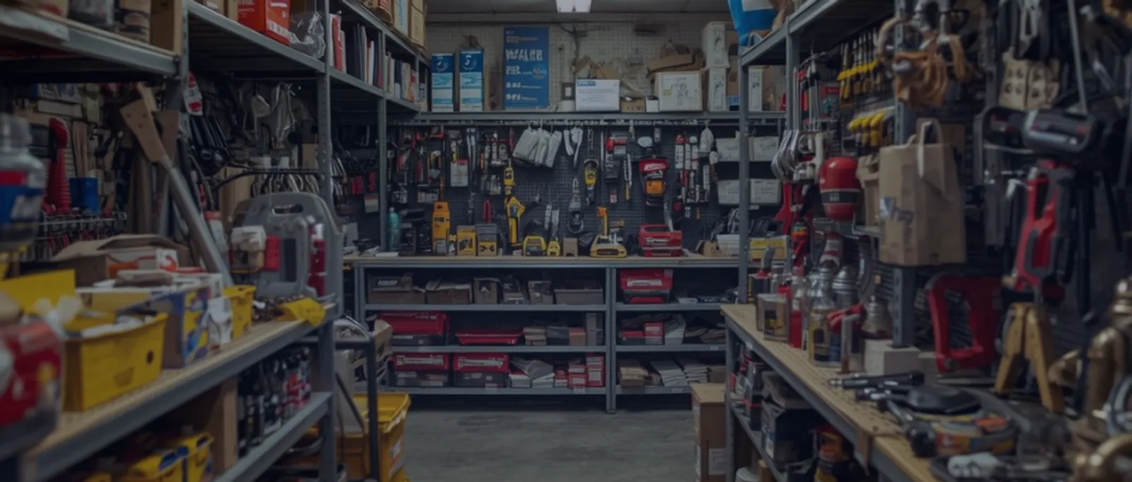 Australian hardware store aisle stocked with building supplies, paints, and DIY products, showcasing the retail inventory protected by comprehensive business insurance
