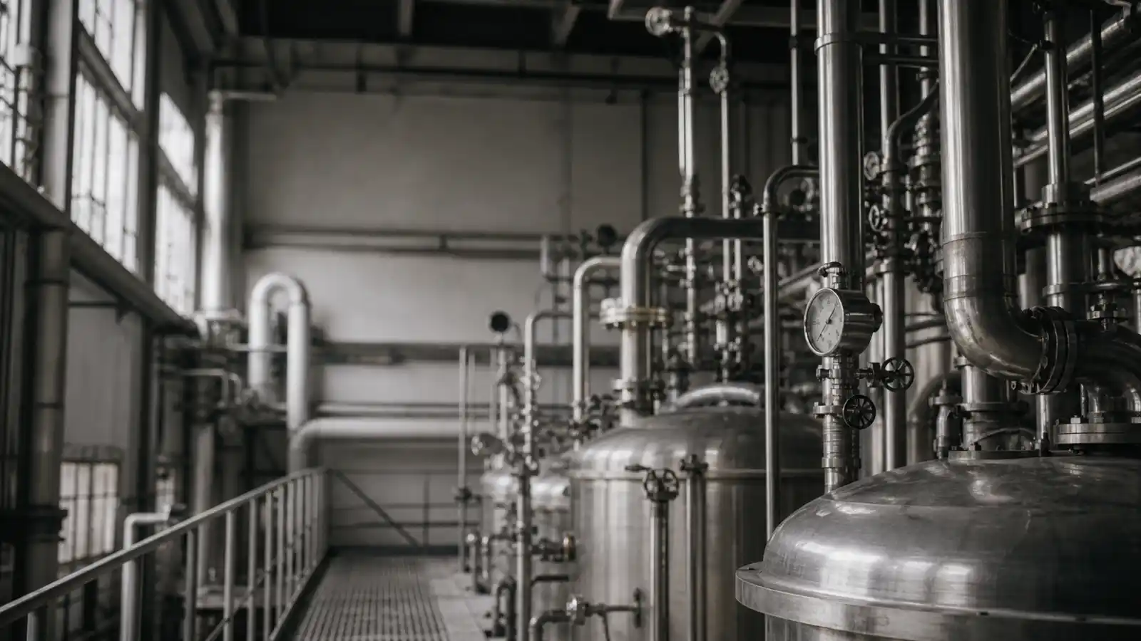 Stainless steel process plant tanks and pipework - chemical engineer insurance