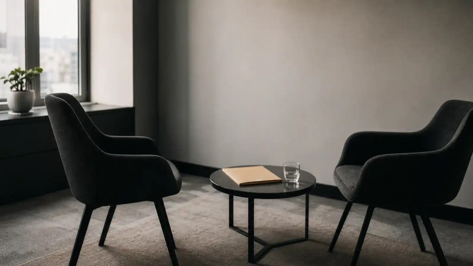 Empty meeting room set for a workplace discussion, the setting HR consultant PI insurance protects