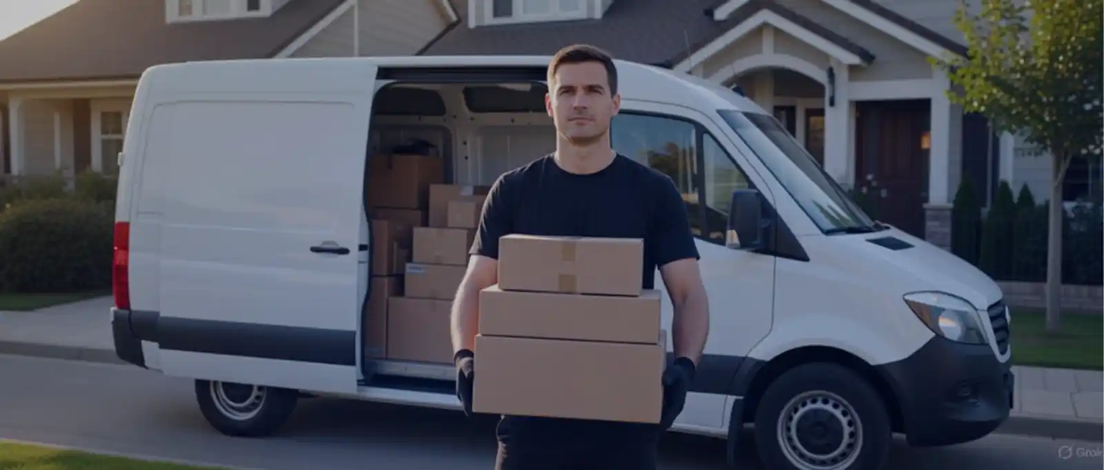 Courier delivering parcels to customer – public liability insurance for couriers