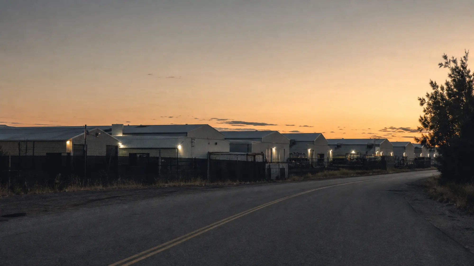 Industrial estate at dusk, business insurance quotes in Liverpool