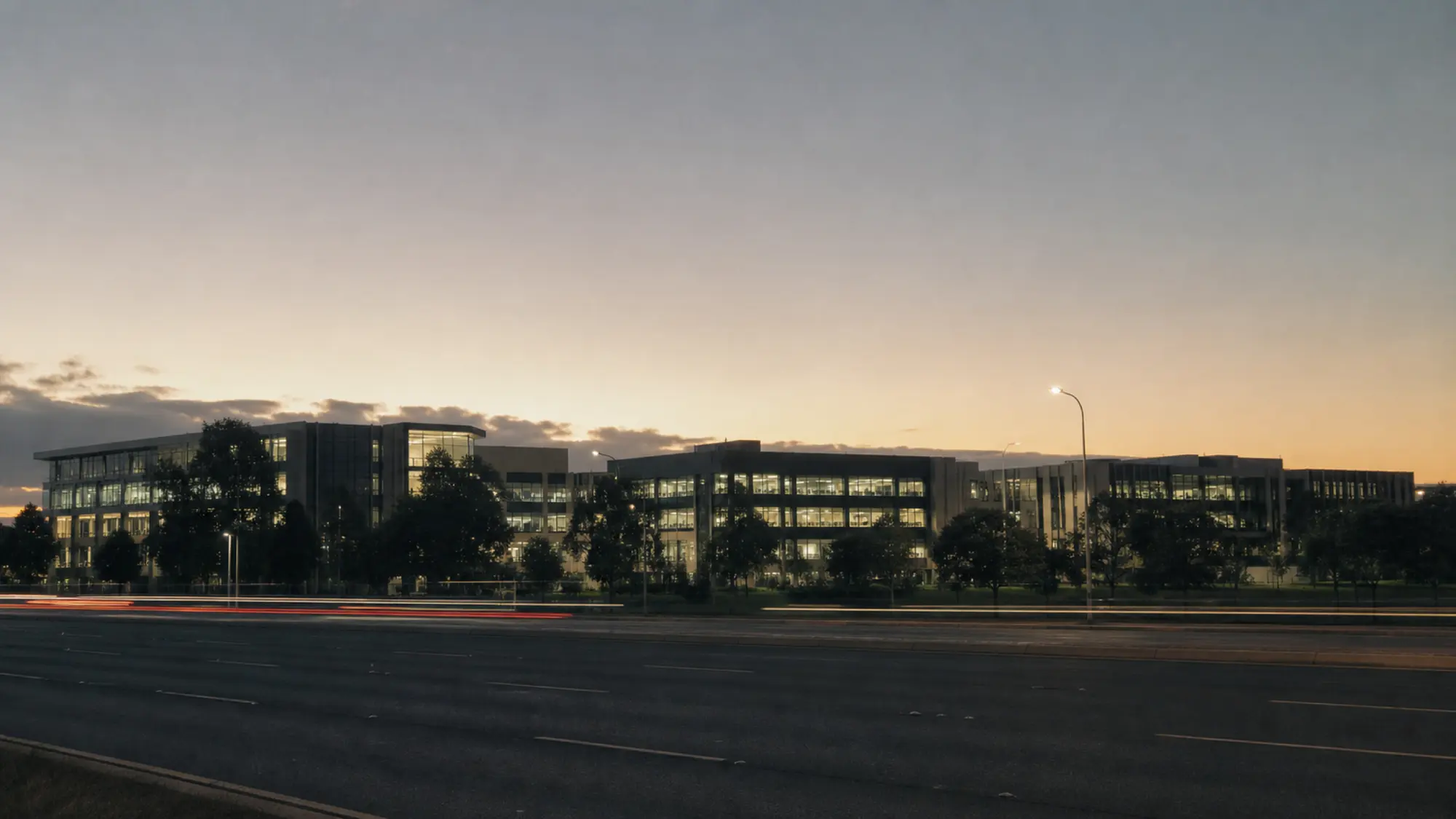 Commercial boulevard at dusk, business insurance quotes in Parramatta