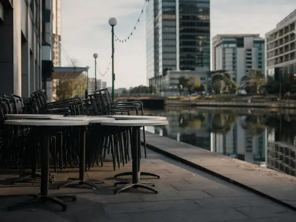 Riverside business precinct at morning, the Parramatta businesses Tank insures