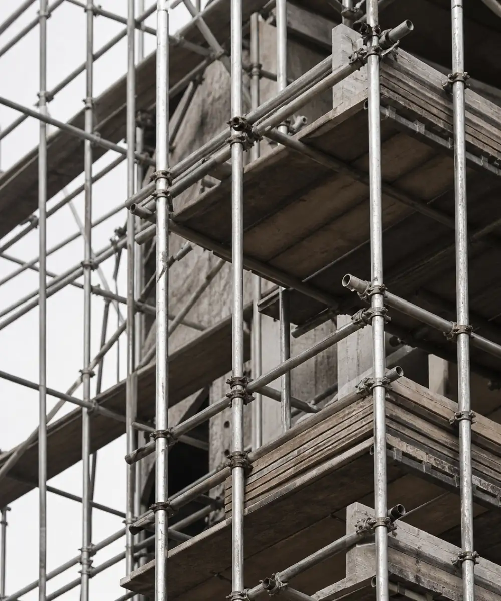 Scaffolding structure illustrating labour hire worksite risk