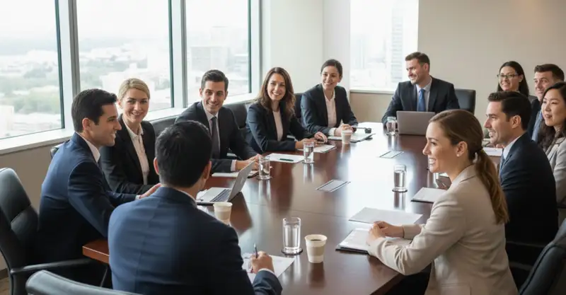 Insurance broker consulting with Australian business directors about management liability coverage and D&O protection