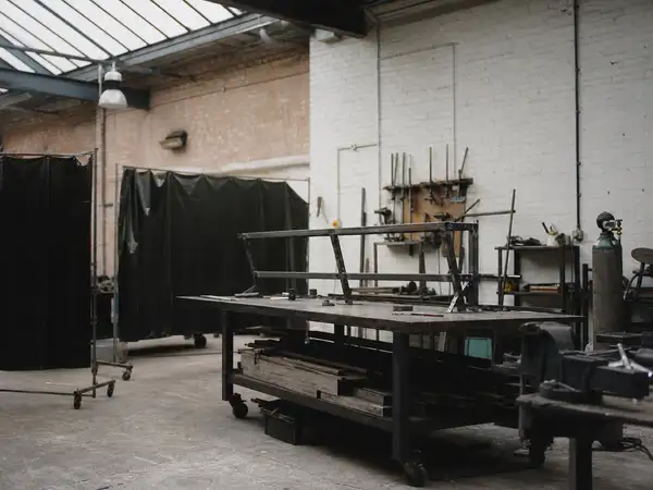 Fabrication workshop in a converted warehouse, the trades Newcastle insurance brokers cover