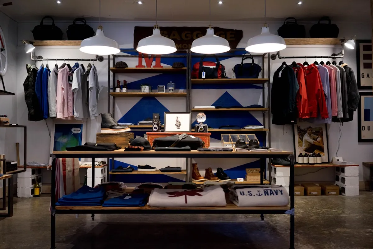Modern retail complex interior with shopfronts and common areas