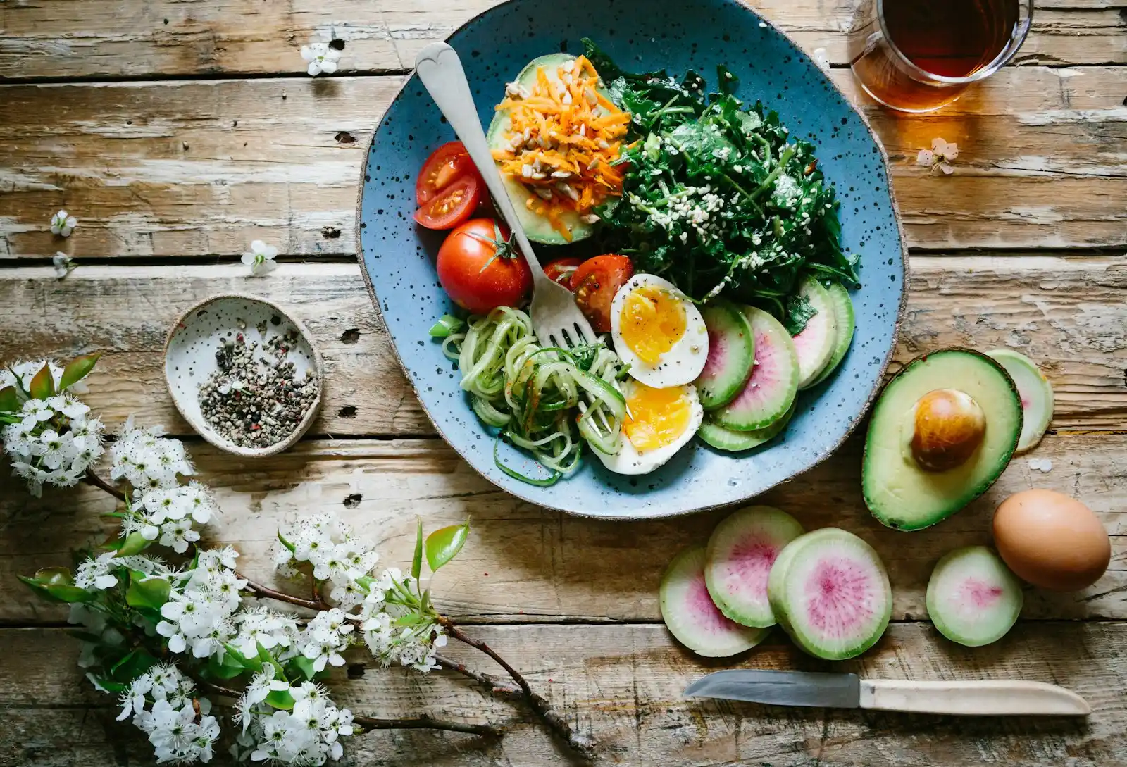 Fresh healthy food ingredients representing professional indemnity insurance for dietitians