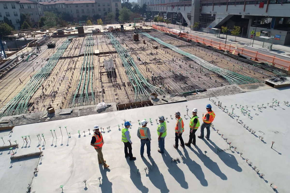 Construction development site representing building acoustic design and noise assessment PI coverage