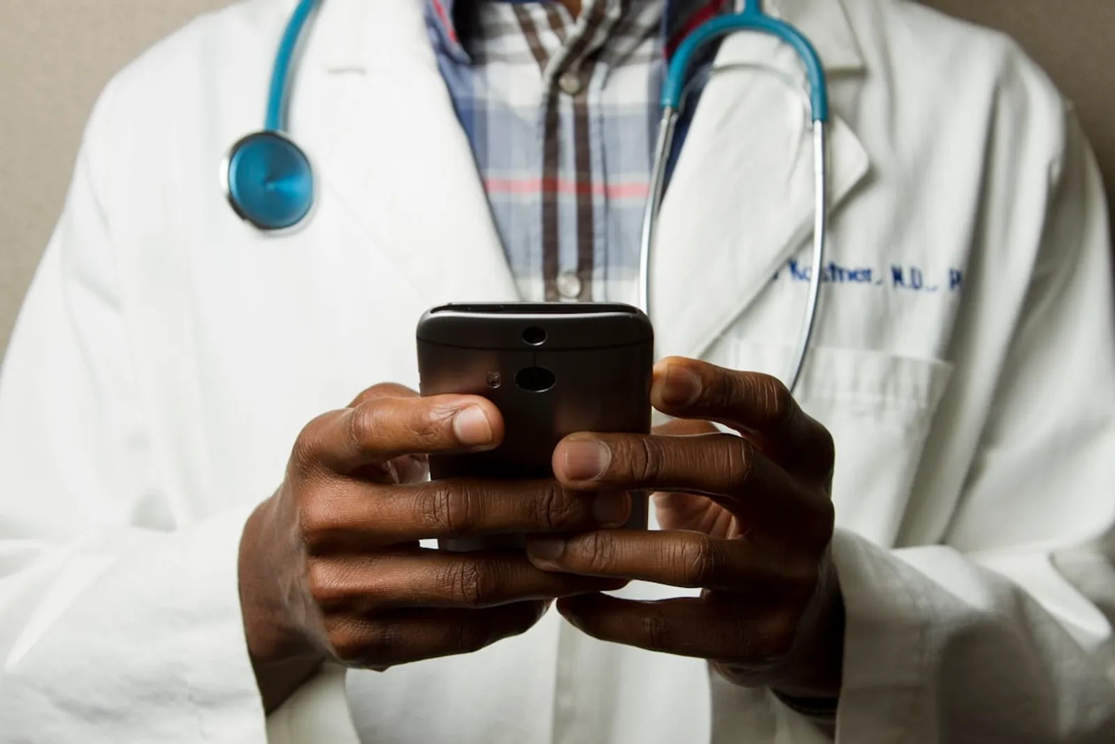Healthcare professional in a clinical consultation setting