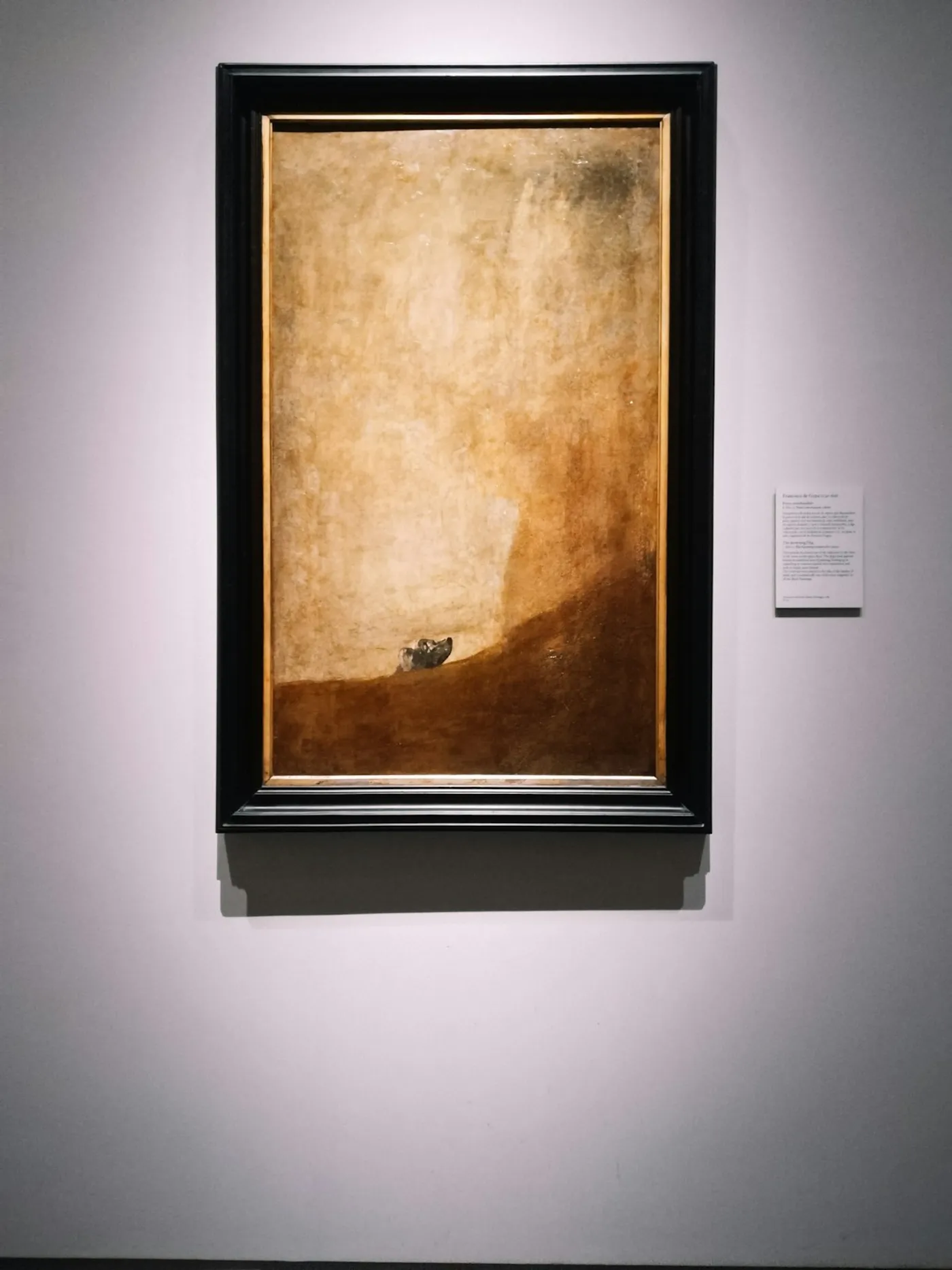 Framed painting hanging on the wall of a museum gallery