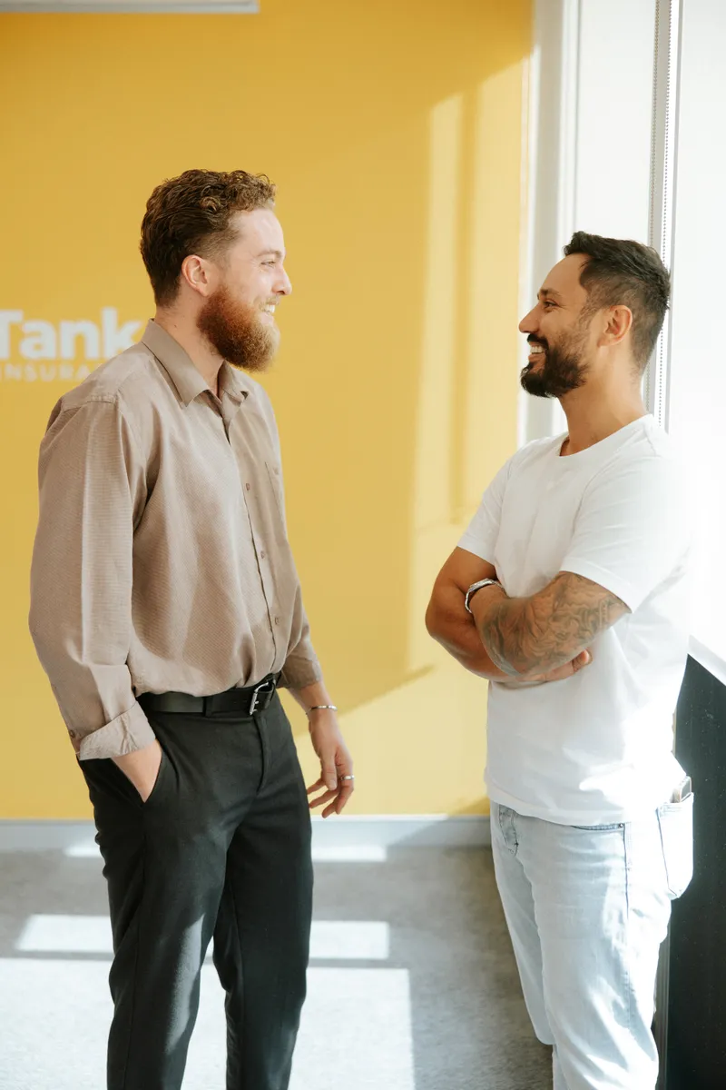 Marel Pencev, founder of Tank Insurance, discussing tailored business insurance strategies.