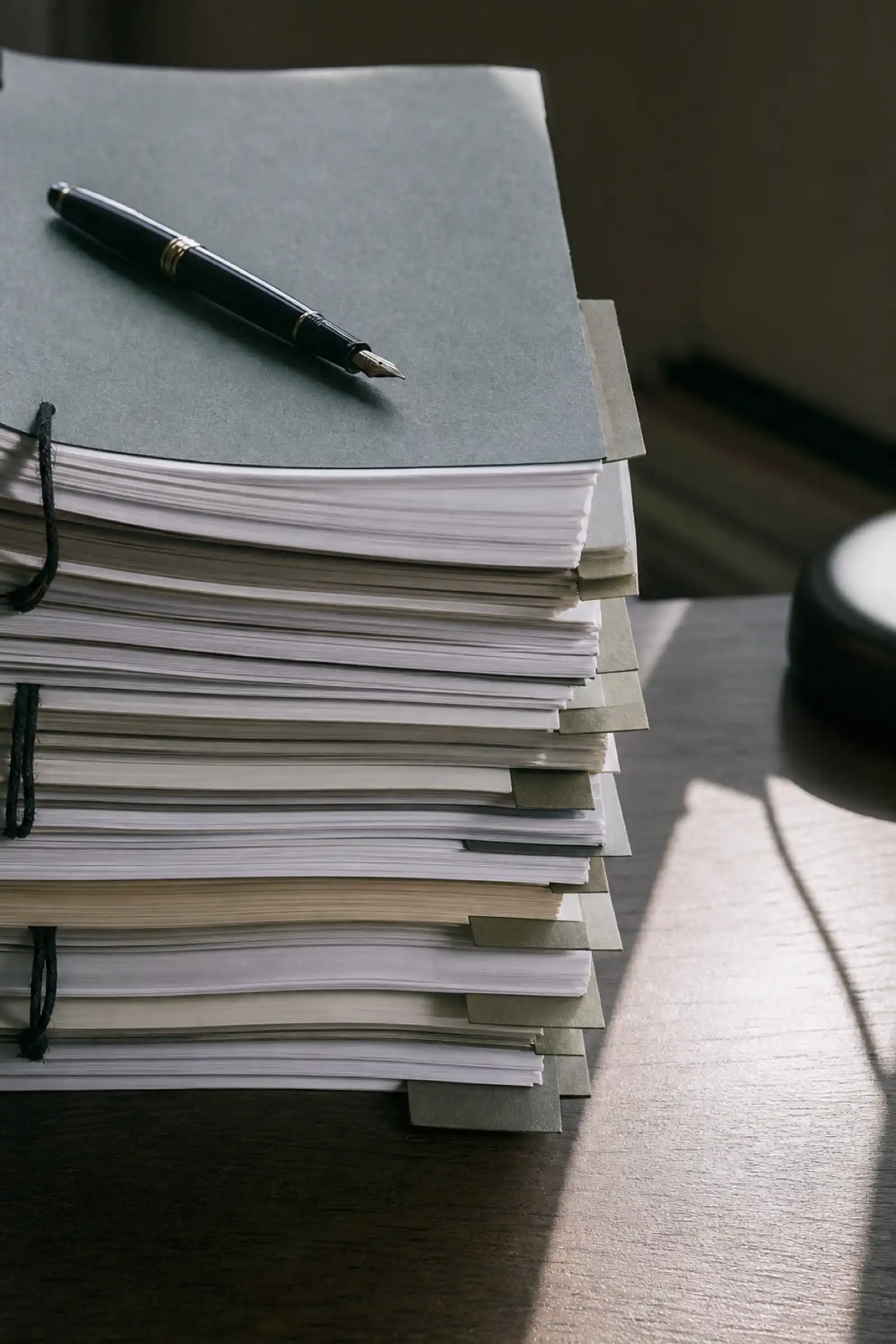 Stack of tax working papers, BAS agent adding tax agent services professional indemnity